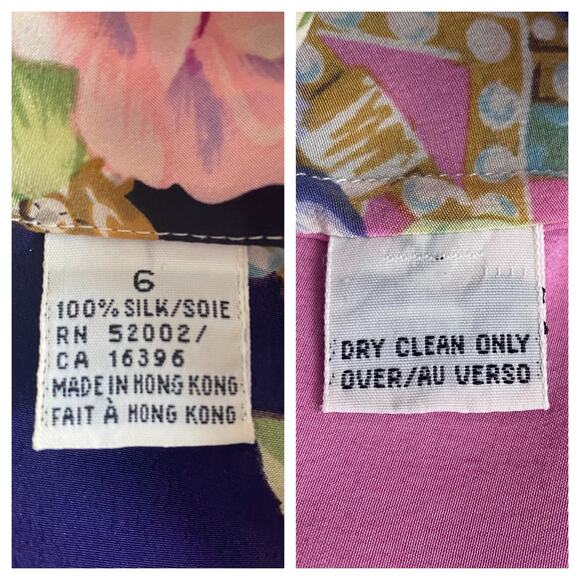 Vintage Dana Buchman Women’s 6 Silk Blouse Floral Jewelry Watches Victorian 90s - Picture 4 of 10